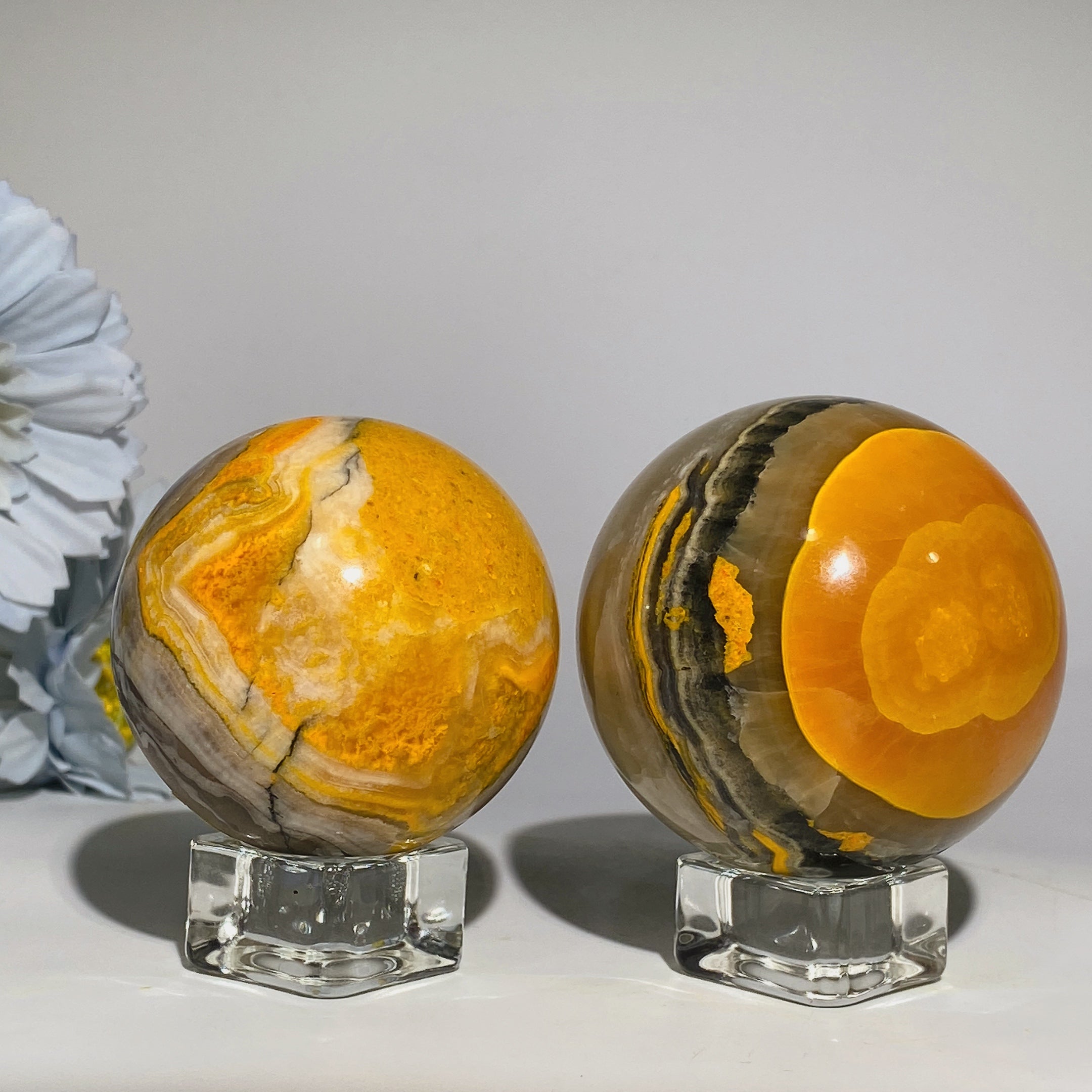 Bumble Bee Jasper Crystal Sphere 1.8-2.5 Inches Healing