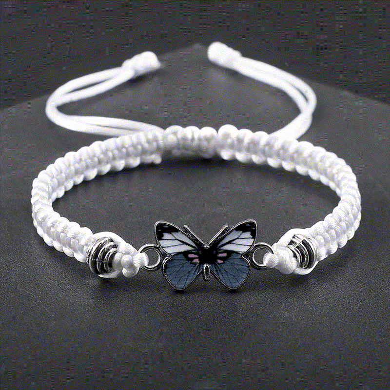 Bracelet spirituel Papillon Liberté Amour Cordon