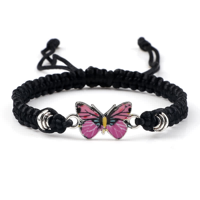 Bracelet spirituel Papillon Liberté Amour Cordon