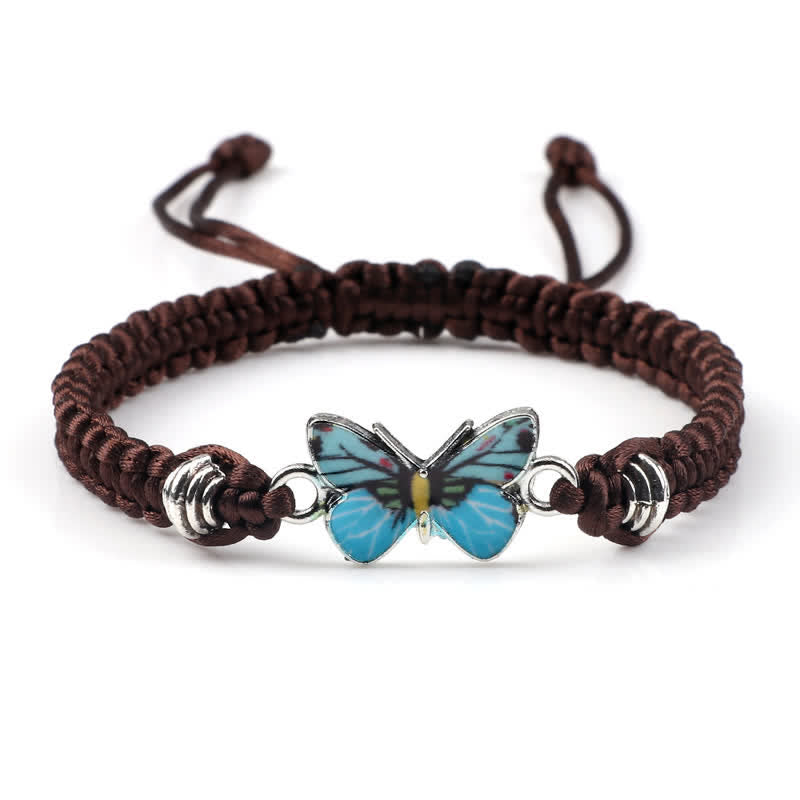 Bracelet spirituel Papillon Liberté Amour Cordon
