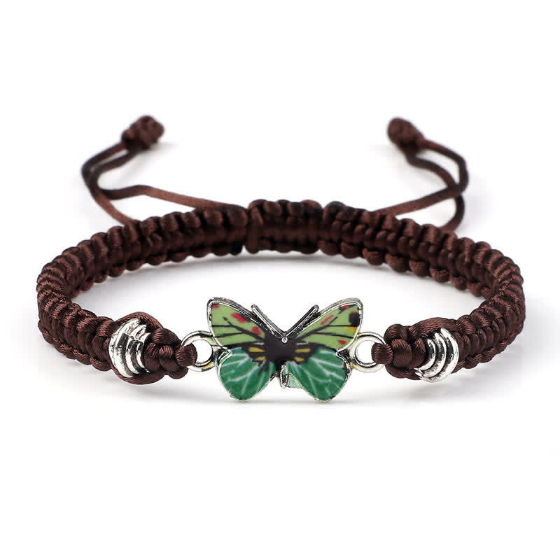 Bracelet spirituel Papillon Liberté Amour Cordon