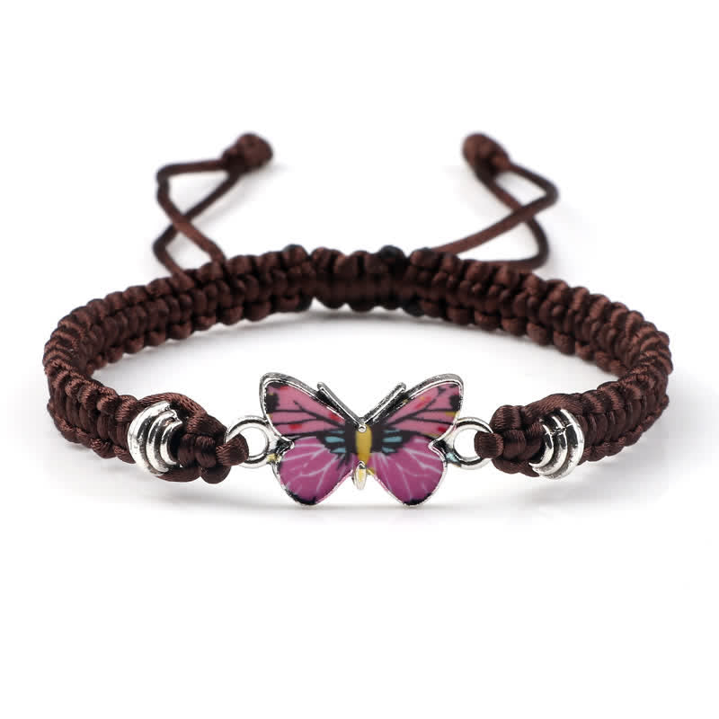 Bracelet spirituel Papillon Liberté Amour Cordon