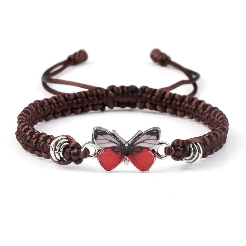 Bracelet spirituel Papillon Liberté Amour Cordon