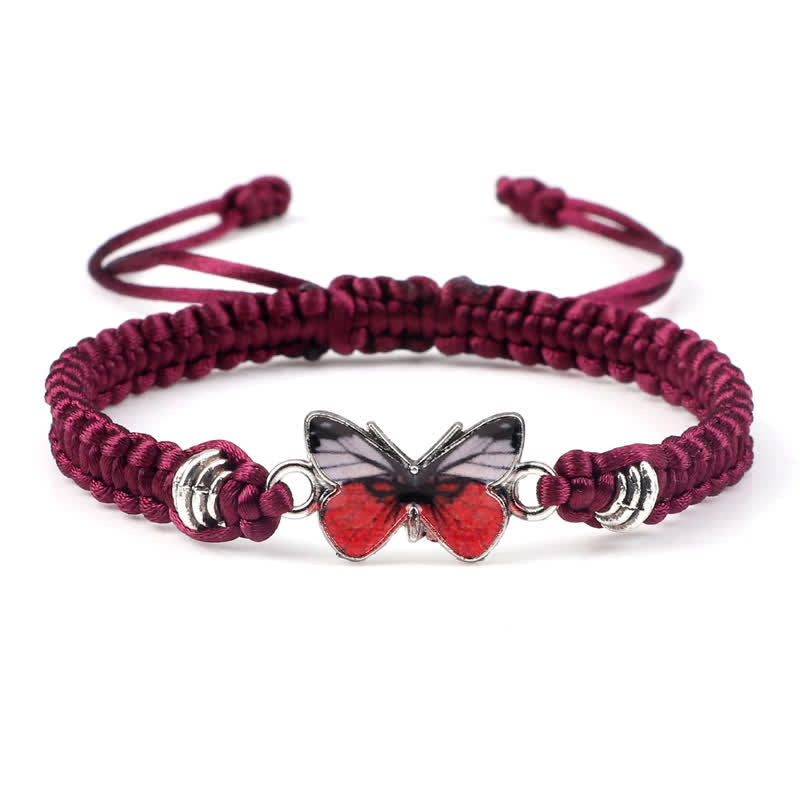 Bracelet spirituel Papillon Liberté Amour Cordon