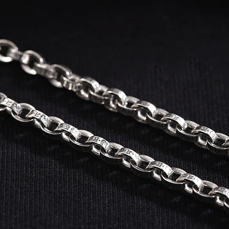 Om Mani Padme Hum 925 Silver Creativity Bracelet 17cm