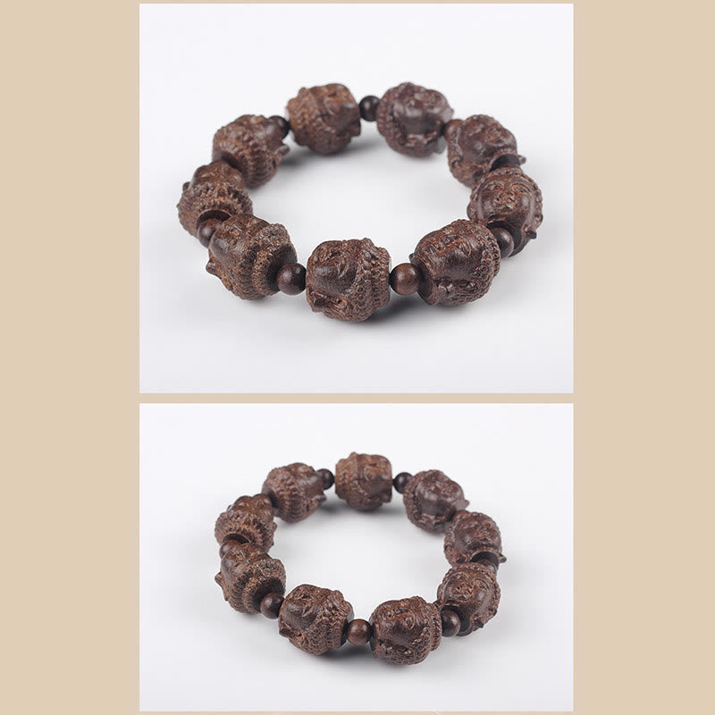 Bracelet calme en bois d'agar de 20 mm pour la méditation et l'équilibre