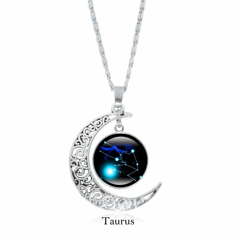 Copper Zodiac Moon Protection Necklace Chain | Spiritual Pendant