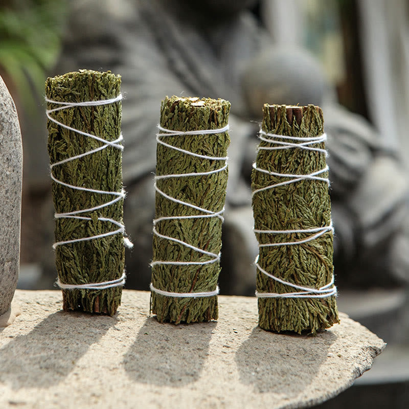 Cedar Smudge Stick for Home Cleansing and Meditation Rituals