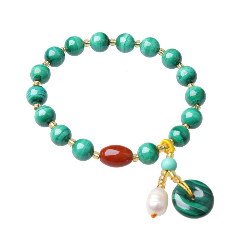 Malachite Red Agate 7mm Protection Bracelet