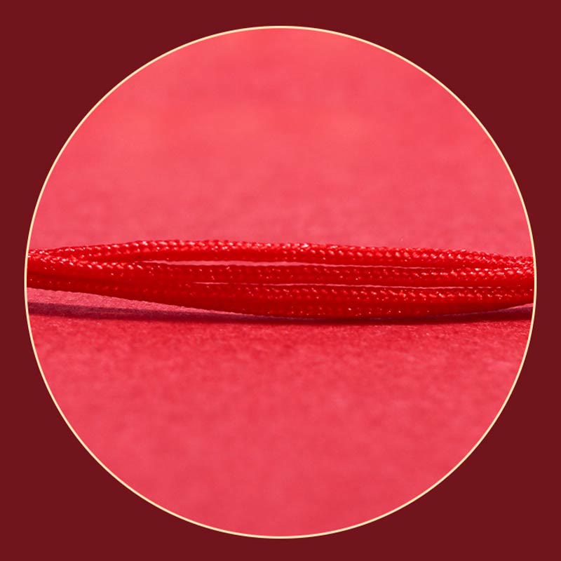 925 Sterling Silver Bamboo Protection Luck Red String Bracelet