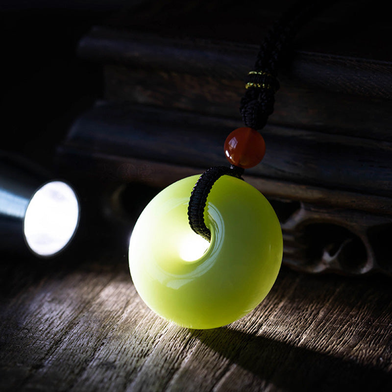 Natural Gray Jade Luck Necklace | Peace & Prosperity Pendant