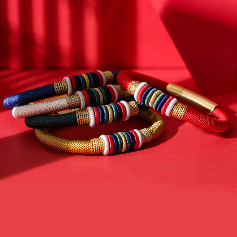 Five Elements Red String Bracelet | King Kong Knot, Protection & Luck