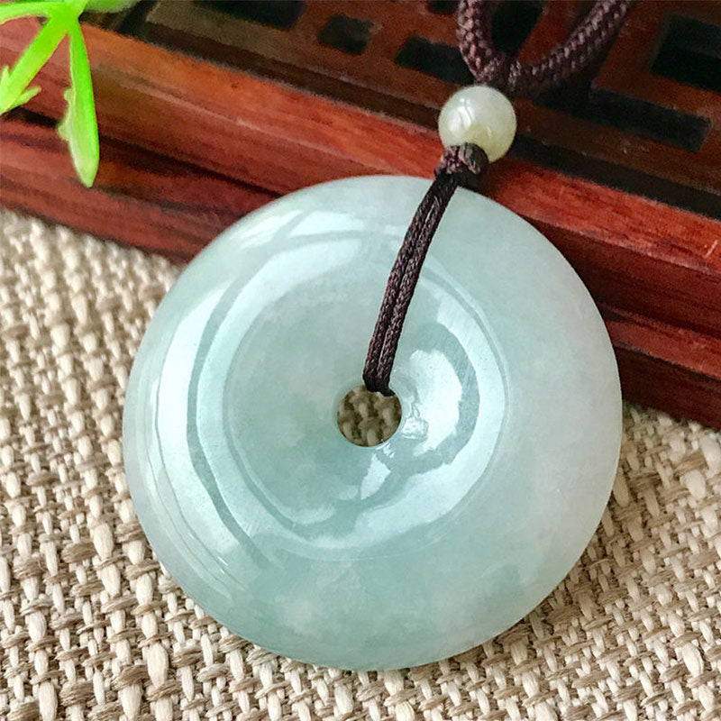 25mm Jade Pendant Necklace for Luck & Prosperity