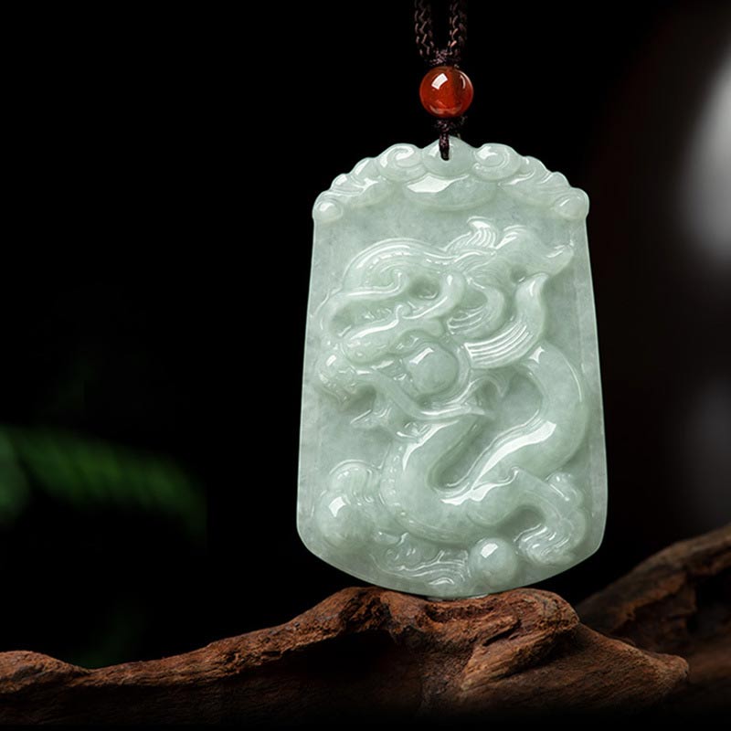 Unisex Jade Necklace with 12 Chinese Zodiac Pendants for Abundance