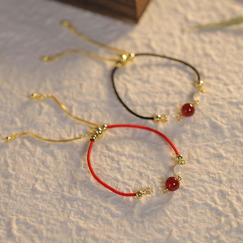Red Agate Cat Eye Confidence Protection Bracelet