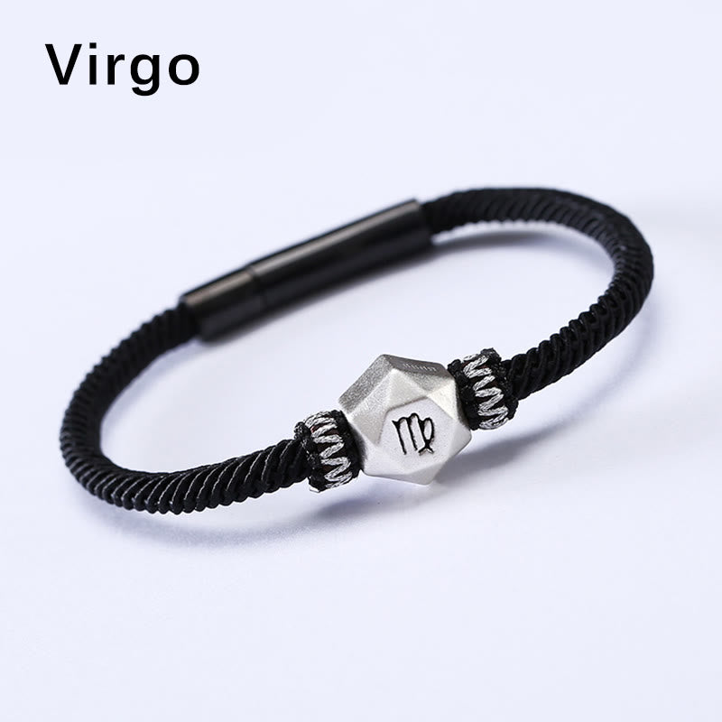 999 Sterling Silver Zodiac Protection Bracelet 17cm