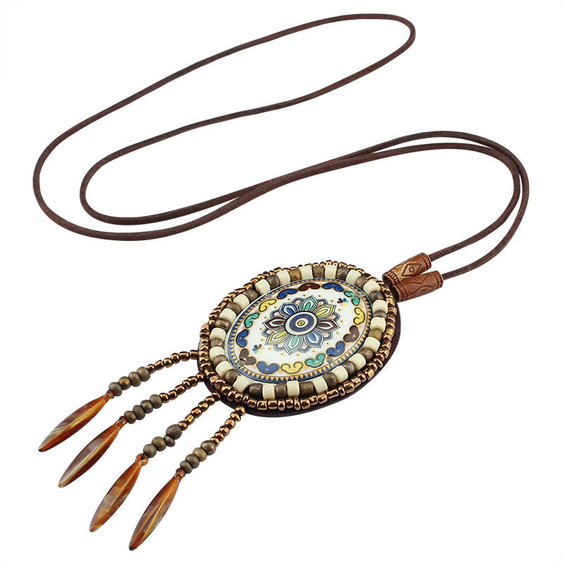 Mandala Pattern Spiritual Necklace for Creativity & Focus