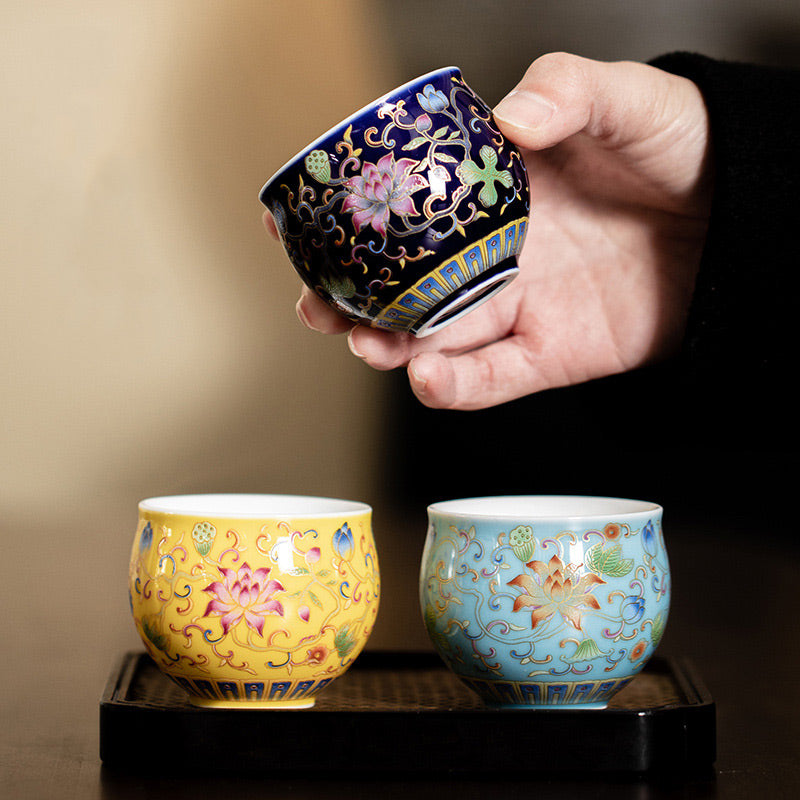 Ceramic Lotus Flower Pod Tea Cup 80ml for Meditation