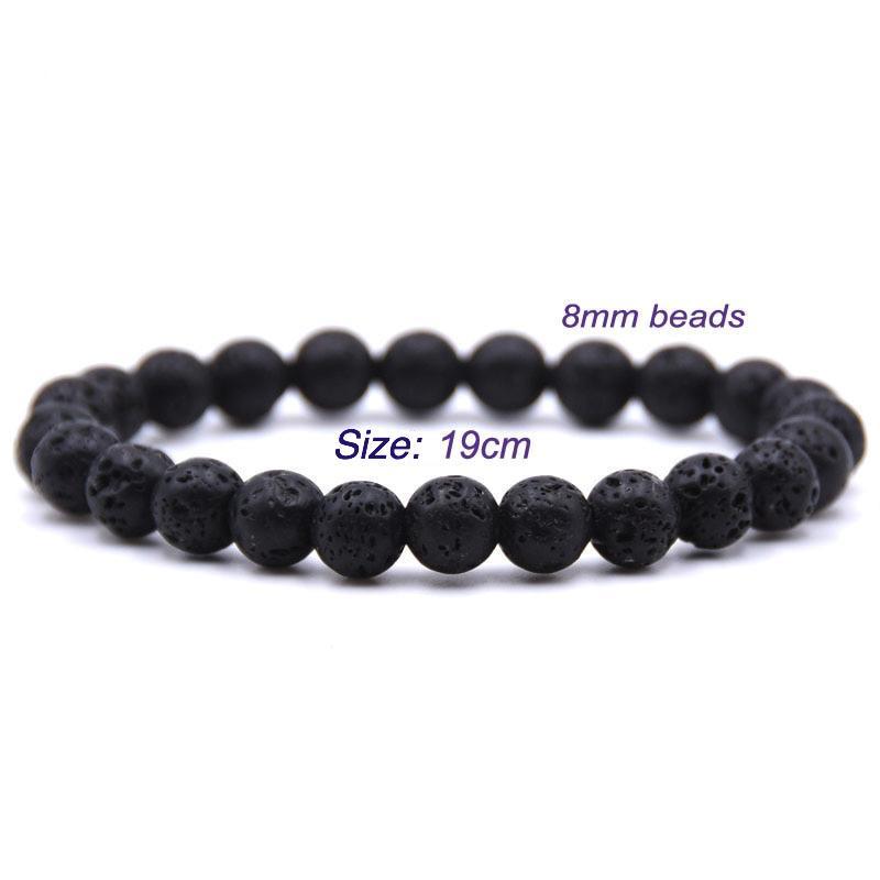 Bracelet apaisant en pierre de lave pour chakras