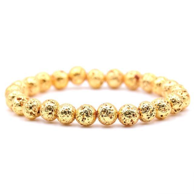 Bracelet apaisant en pierre de lave pour chakras