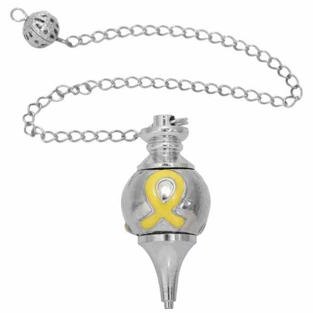 Pendule de guérison en argent pour la sensibilisation au cancer