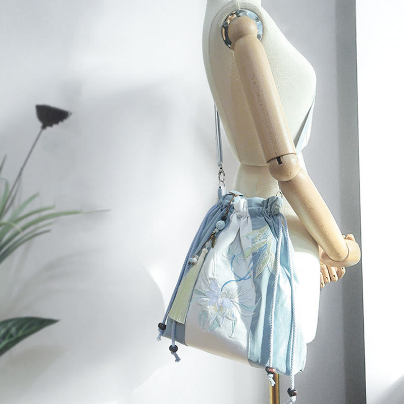 Sac fourre-tout en toile | Sac de transport pour tapis de yoga | Poire verte brodée 28 x 30 cm