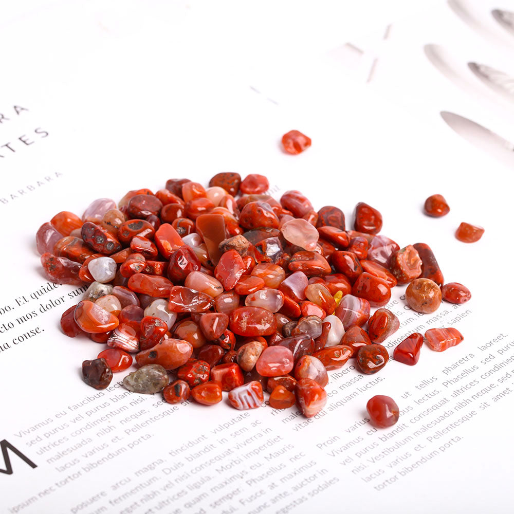 Carnelian Crystal Chips 7-9mm Healing Stones for Energy Healing