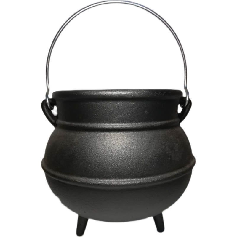 Chaudron triple lune en fonte pour rituels de méditation