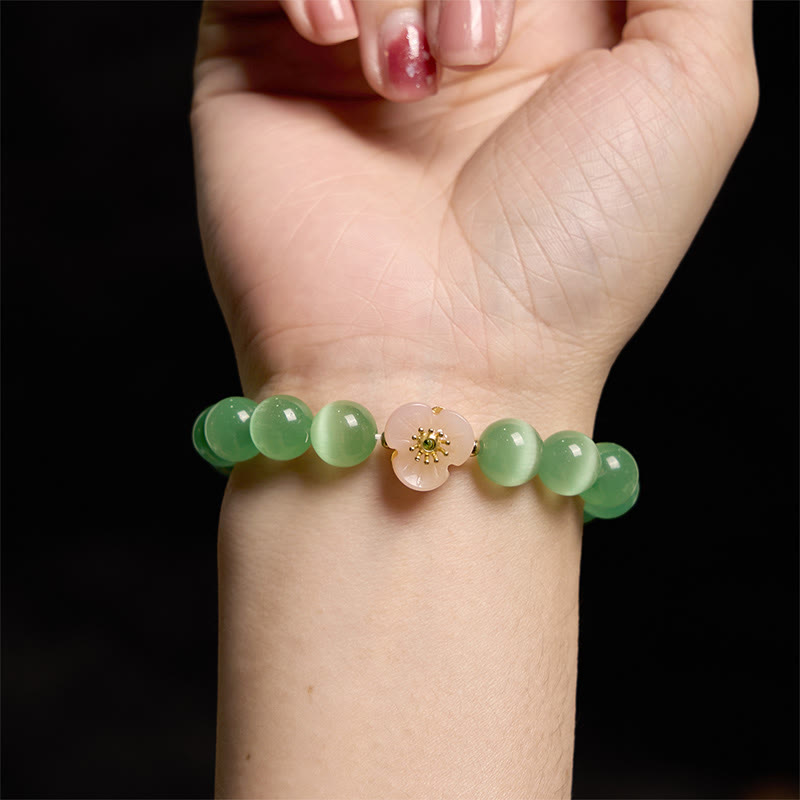 Bracelet d'amour en chrysobéryl œil de chat | Bijou de guérison unique