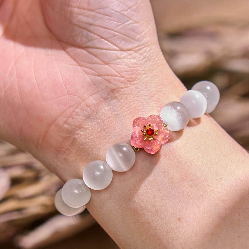Bracelet d'amour en chrysobéryl œil de chat | Bijou de guérison unique