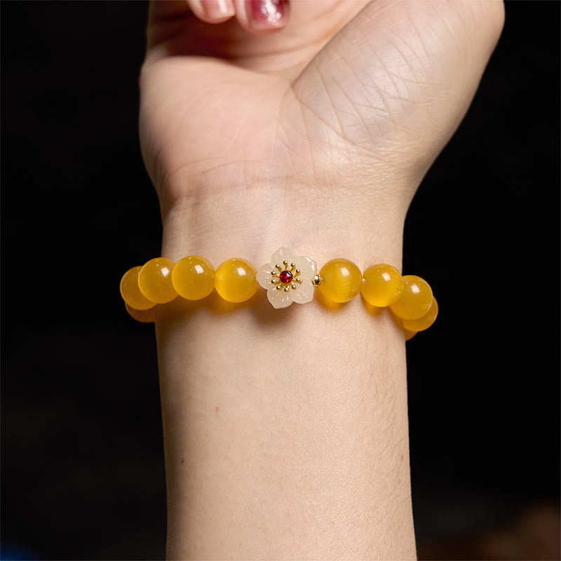 Bracelet d'amour en chrysobéryl œil de chat | Bijou de guérison unique