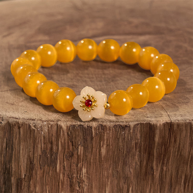 Bracelet d'amour en chrysobéryl œil de chat | Bijou de guérison unique