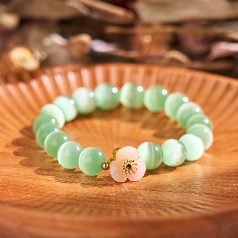 Bracelet d'amour en chrysobéryl œil de chat | Bijou de guérison unique