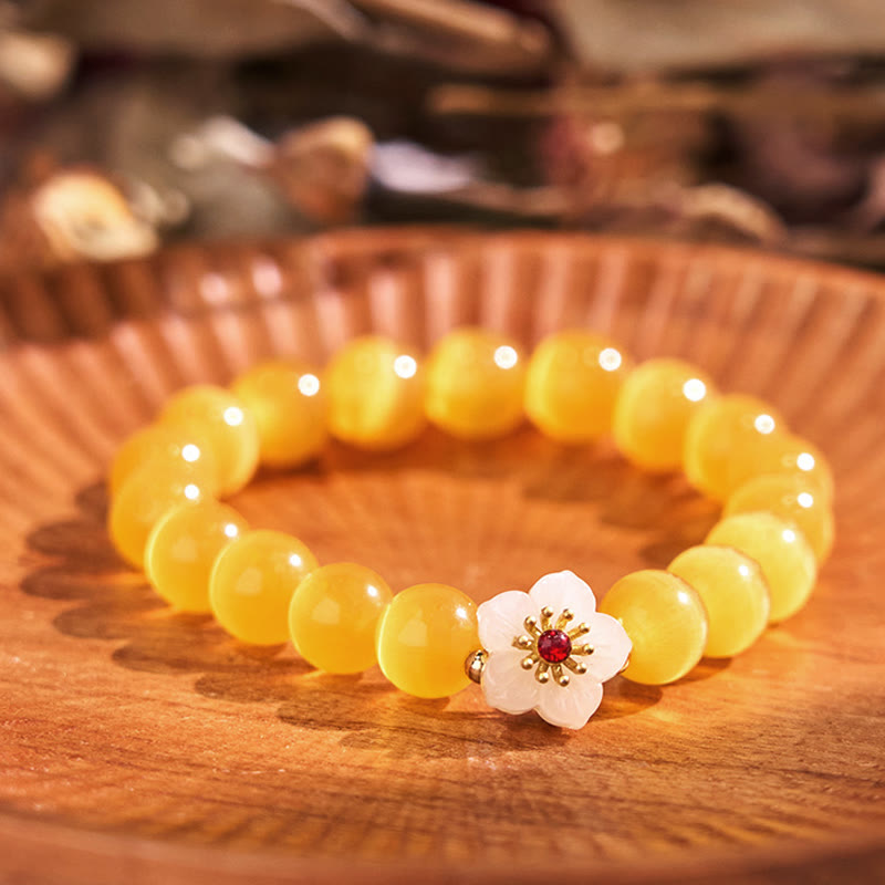 Bracelet d'amour en chrysobéryl œil de chat | Bijou de guérison unique