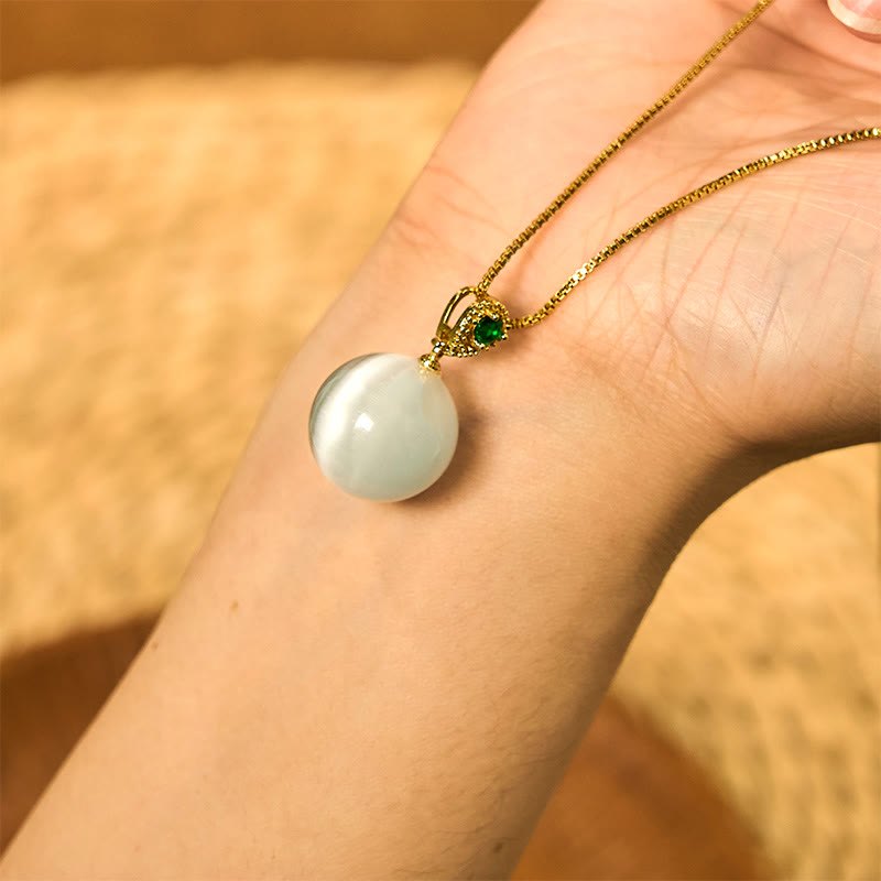 Collier œil de chat de confiance | Pendentif de protection spirituelle