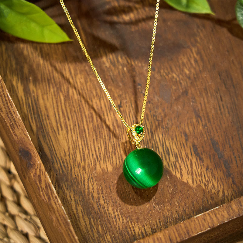 Collier œil de chat de confiance | Pendentif de protection spirituelle