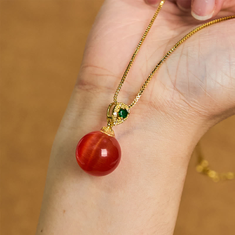 Collier œil de chat de confiance | Pendentif de protection spirituelle