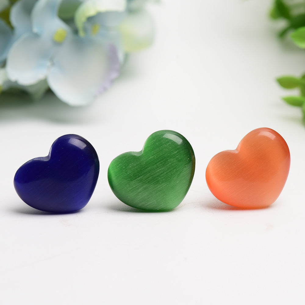 Cat's Eye Crystal Heart Car Air Vent Clip | Decor