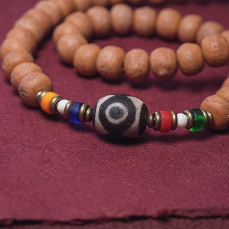 108 Beads Bodhi Seed Dzi Peace Mala Bracelet