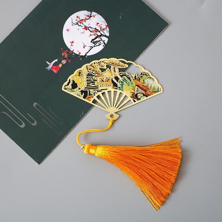 Traditional Lotus Symbol Brass Bookmark | New Beginnings