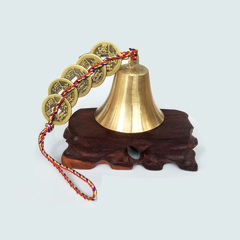 Copper Feng Shui Bell for Wealth and Luck Decoration