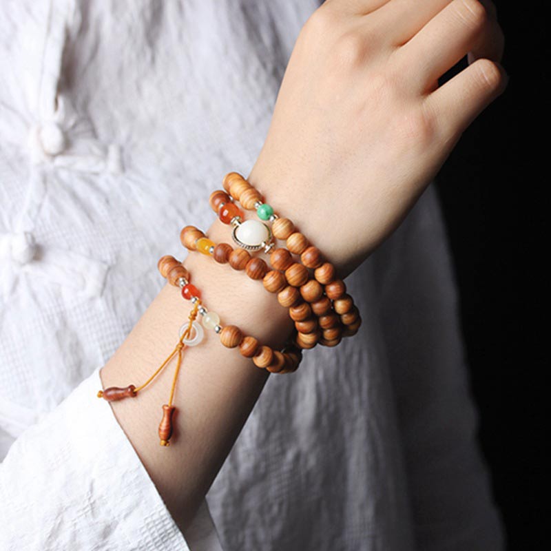 8mm Tibetan Rosewood Mala Necklace Bracelet for Healing