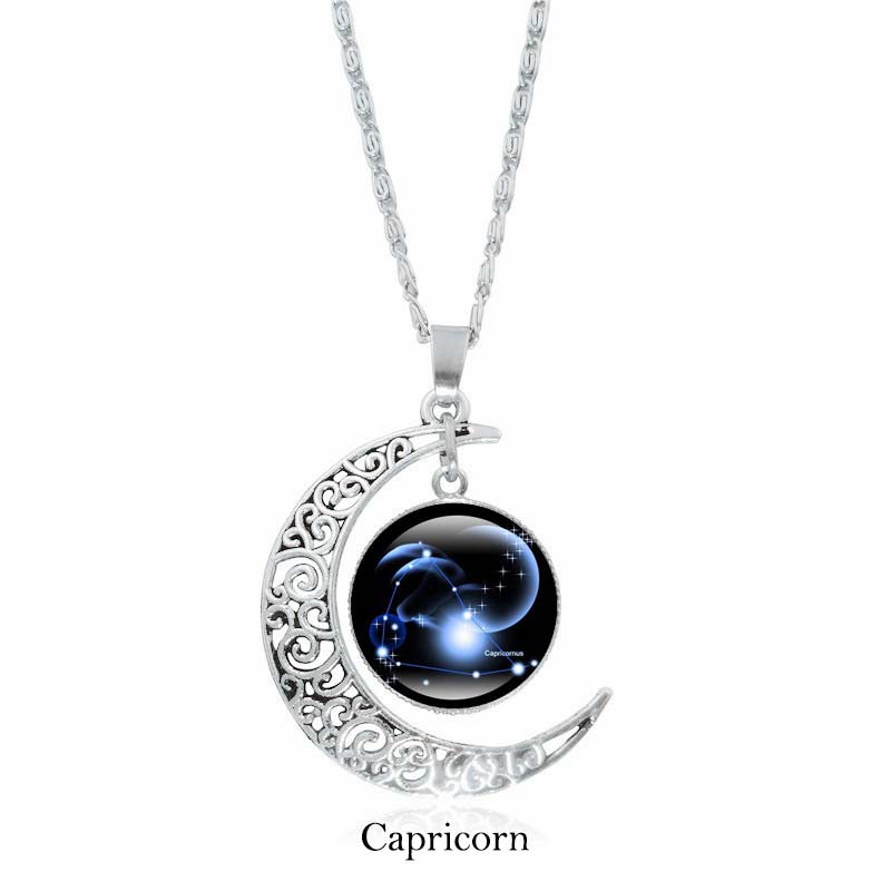 Copper Zodiac Moon Protection Necklace Chain | Spiritual Pendant