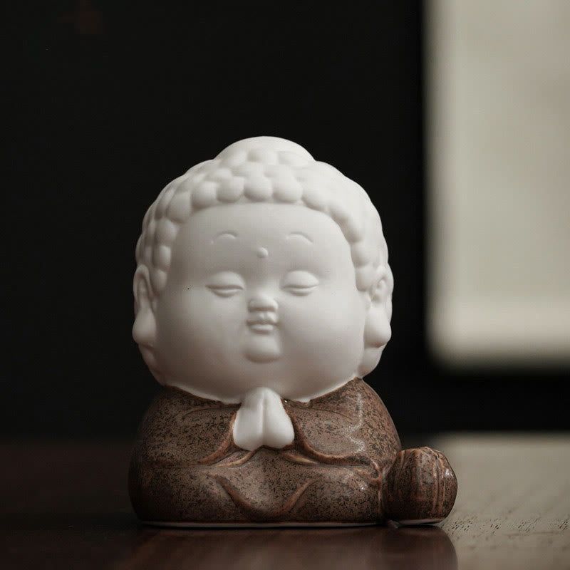 Brûle-encens Bouddha en céramique | Assis, debout et allongé 7 cm