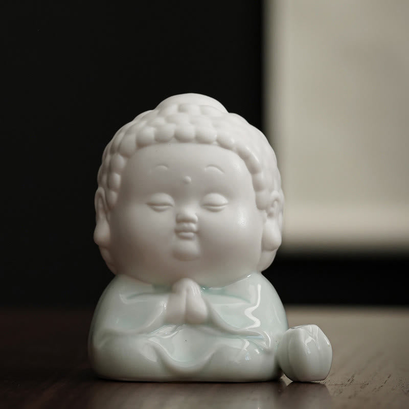 Brûle-encens Bouddha en céramique | Assis, debout et allongé 7 cm