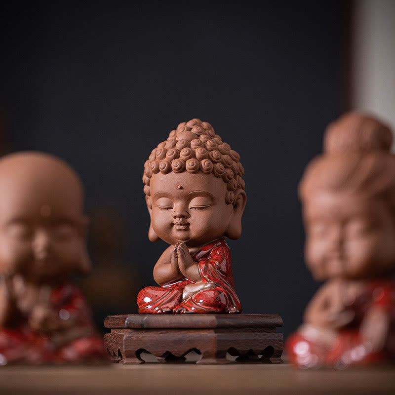 Ensemble de statues de Bouddha en céramique | Mini Gautama et Bodhisattvas