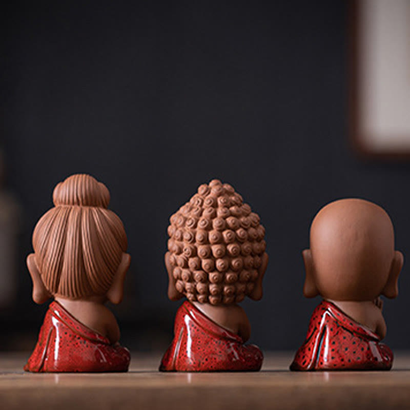 Ensemble de statues de Bouddha en céramique | Mini Gautama et Bodhisattvas