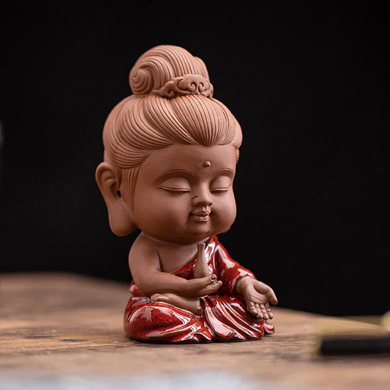 Ensemble de statues de Bouddha en céramique | Mini Gautama et Bodhisattvas
