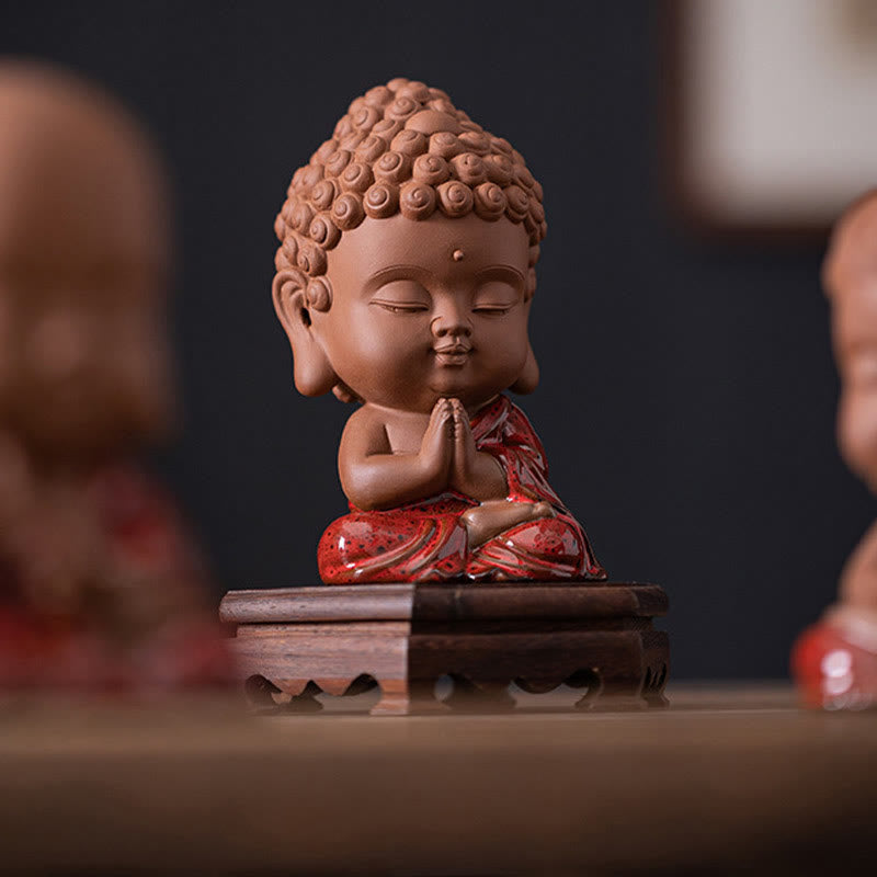 Ensemble de statues de Bouddha en céramique | Mini Gautama et Bodhisattvas