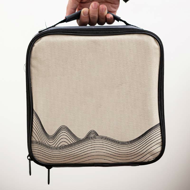 Ensemble de théière chinoise Gongfu en céramique avec sac cadeau portable